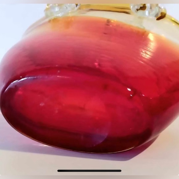 ✨Hand blown art✨Artisan Glass Ambrina Purse Vase - Picture 5 of 6